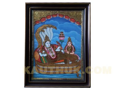 Ananthasayanam in Tanjore Artwork